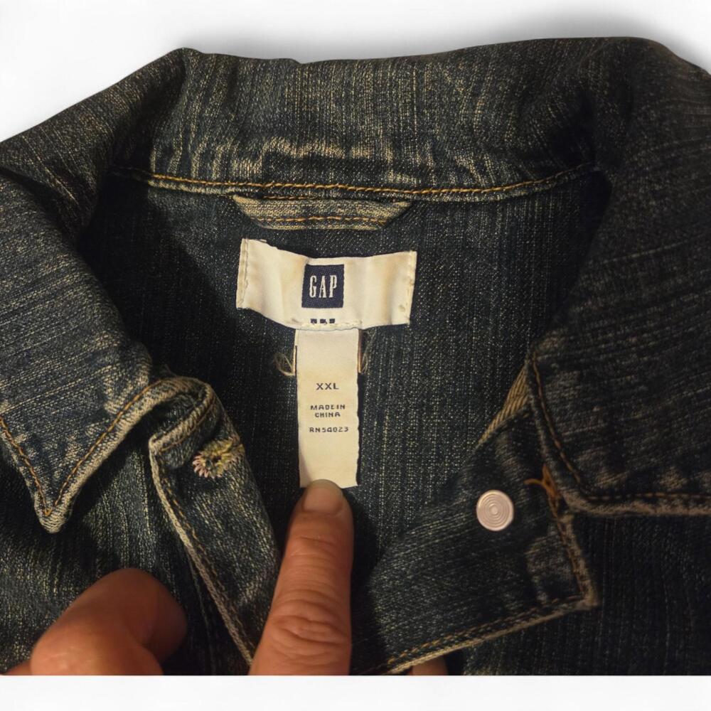 Gap Kids XXL Women's XS Jean Jacket Medium Blue with Pockets and Button Close - Picture 5 of 6